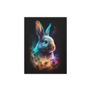 Colorful Rabbit Space Poster
