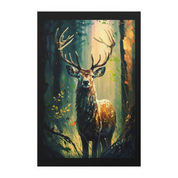 Deer In woods Poster - Image 22