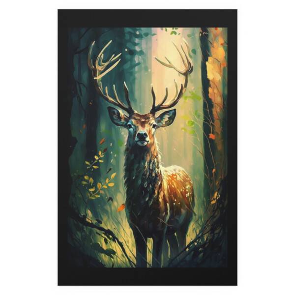Deer In woods Poster - Image 25