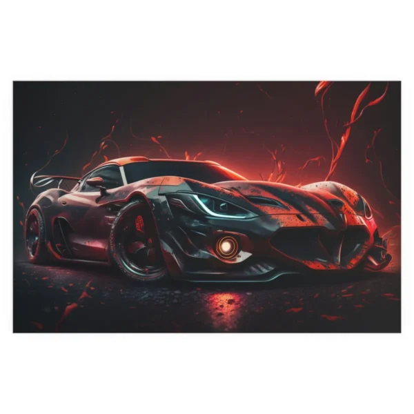 Black -Red Sport Car Poster - Image 4