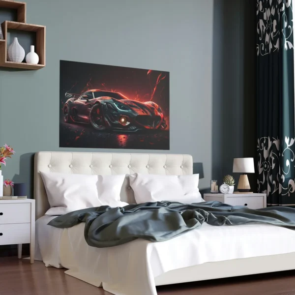 Black -Red Sport Car Poster - Image 2