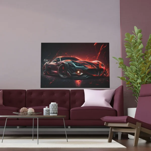 Black -Red Sport Car Poster - Image 3