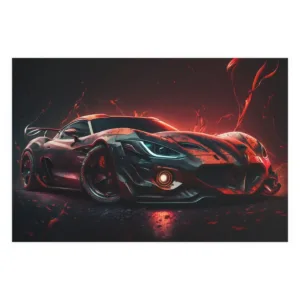 Black -Red Sport Car Poster
