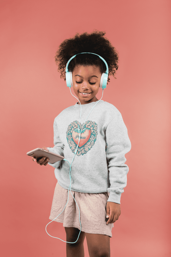 Cute Heart Kids Sweatshirt - Image 4