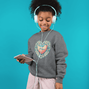 Cute Heart Kids Sweatshirt