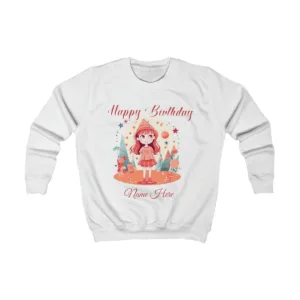 Girls Happy Birthday Personalised Sweatshirt