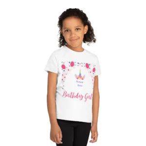 Colorful Personalized Birthday Girls Tee
