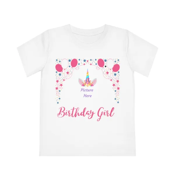 Colorful Personalized Birthday Girls Tee - Image 2