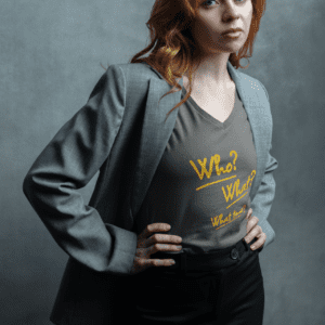 Women Questions V-Neck Tee