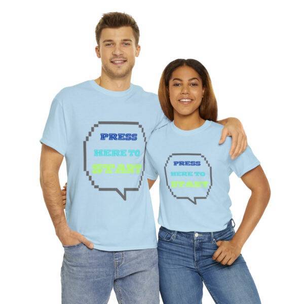 PRESS HERE TO START Unisex Tee - Image 17