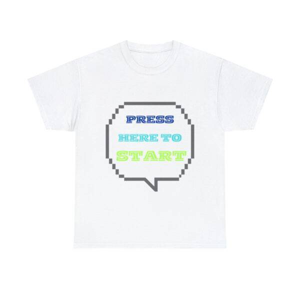 PRESS HERE TO START Unisex Tee - Image 8