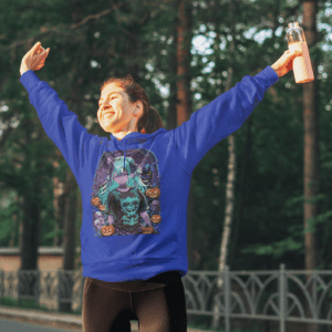 Awsome Blue Hair Girl Hoodie