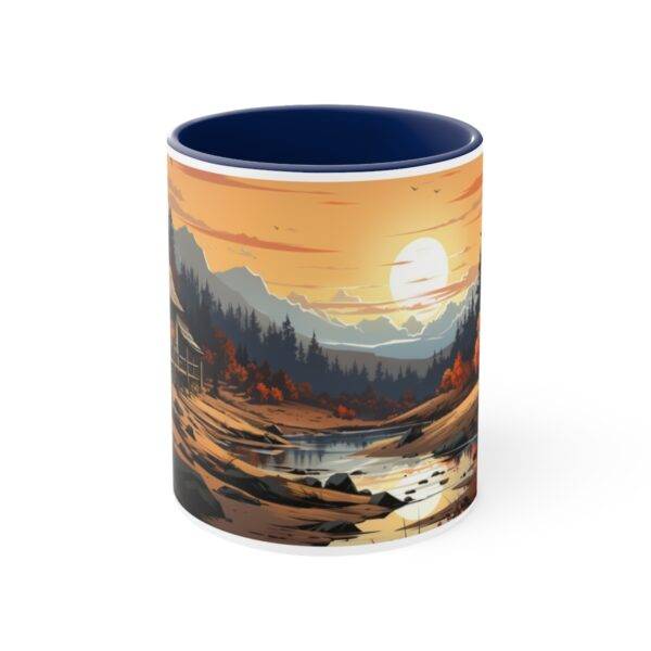 Wooden House Landscape Mug - Image 3