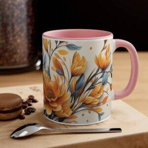 Yellow Blue Flowers Mug