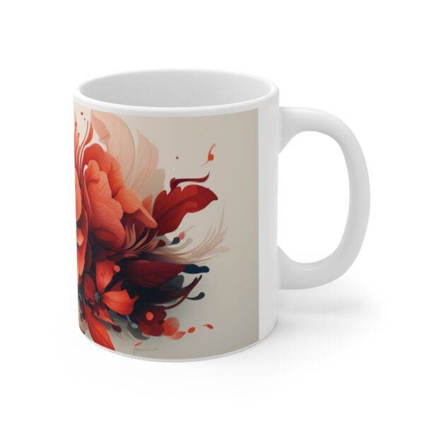 Orange Color Flowers Mug - Image 10
