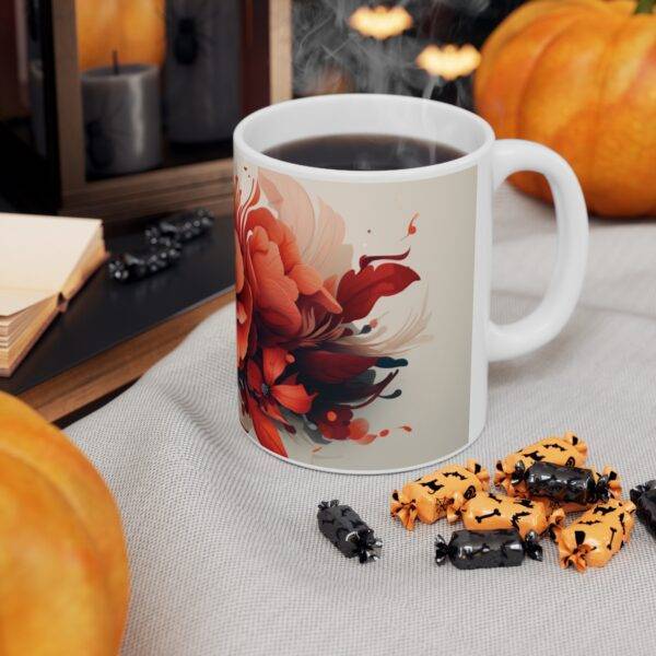 Orange Color Flowers Mug - Image 14