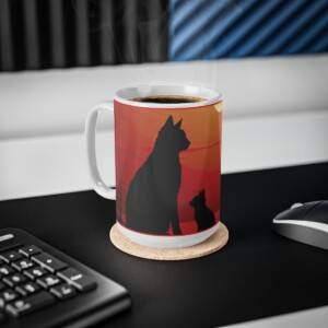 Cats In Sunset Mug