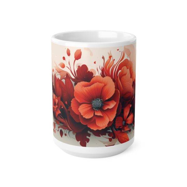 Orange Color Flowers Mug - Image 2