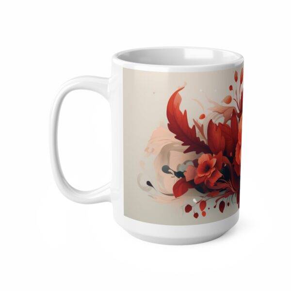 Orange Color Flowers Mug - Image 3