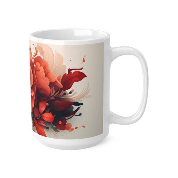 Orange Color Flowers Mug - Image 4