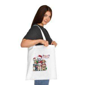 Dog Christmas Cotton Tote
