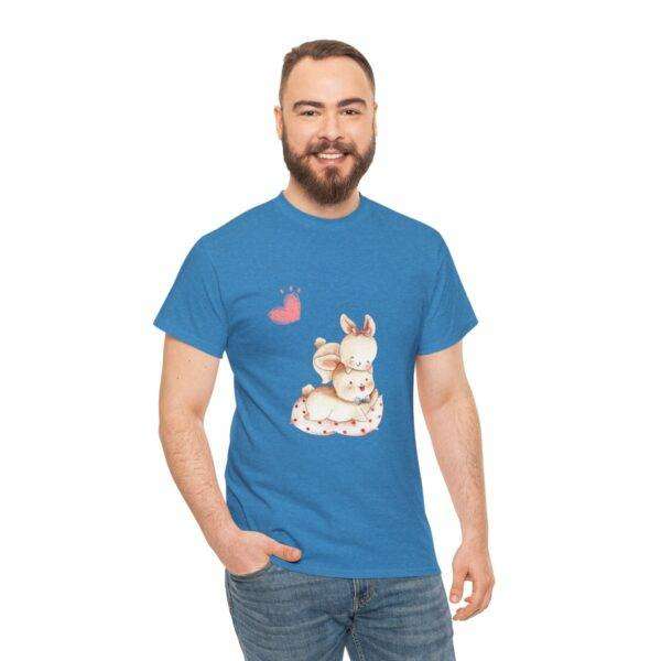New Men Couple Bunny Love Tee - Image 49