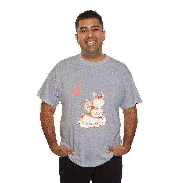 New Men Couple Bunny Love Tee - Image 35