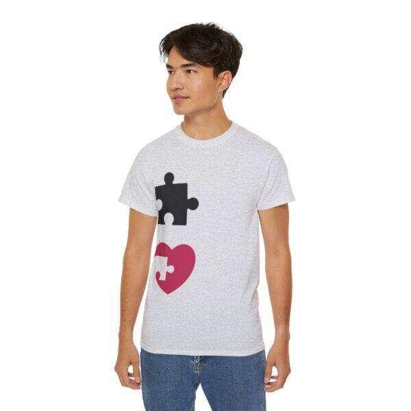 Amazing Man Couple Puzzle Love Tee - Image 15