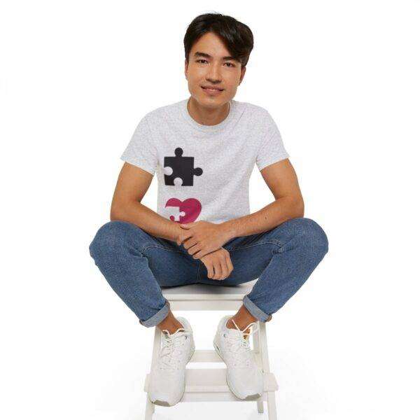 Amazing Man Couple Puzzle Love Tee - Image 21