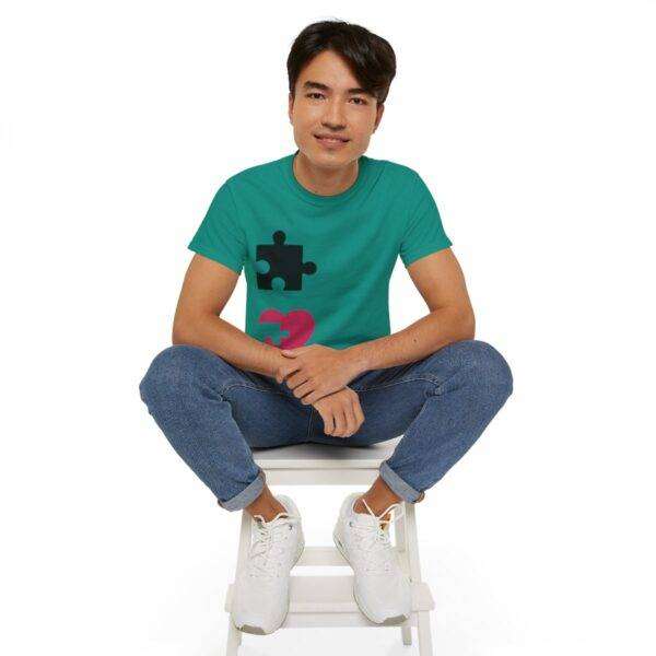Amazing Man Couple Puzzle Love Tee - Image 56