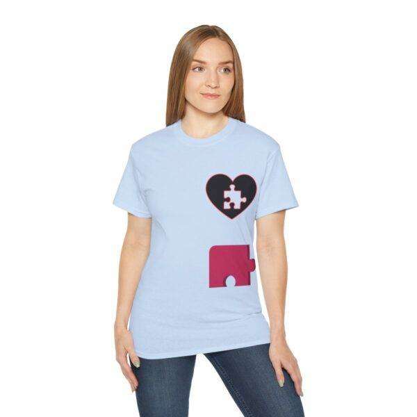 New Woman Couple Puzzle Love Tee - Image 43