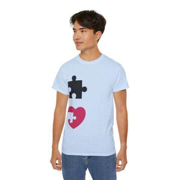 Amazing Man Couple Puzzle Love Tee - Image 57