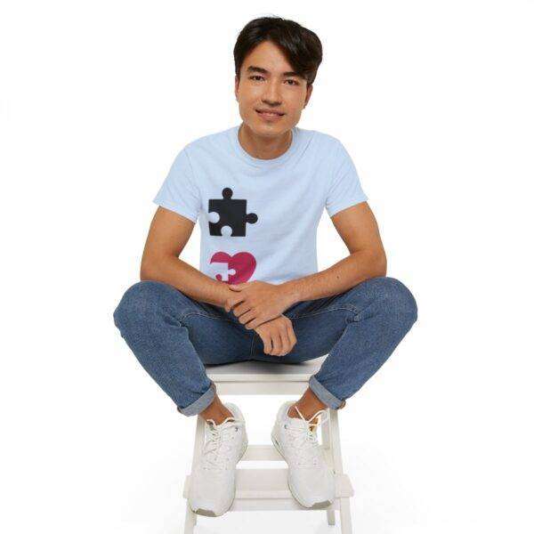 Amazing Man Couple Puzzle Love Tee - Image 63