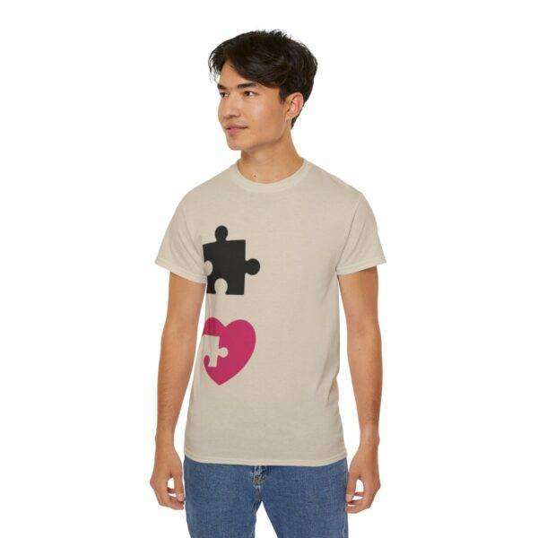 Amazing Man Couple Puzzle Love Tee - Image 22
