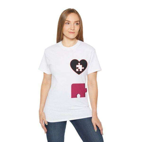 New Woman Couple Puzzle Love Tee - Image 7