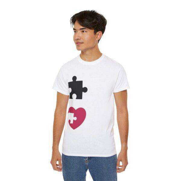 Amazing Man Couple Puzzle Love Tee - Image 8