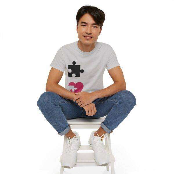 Amazing Man Couple Puzzle Love Tee - Image 7