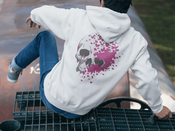 Amazing Men Skull Hearts Hoodie - Image 9