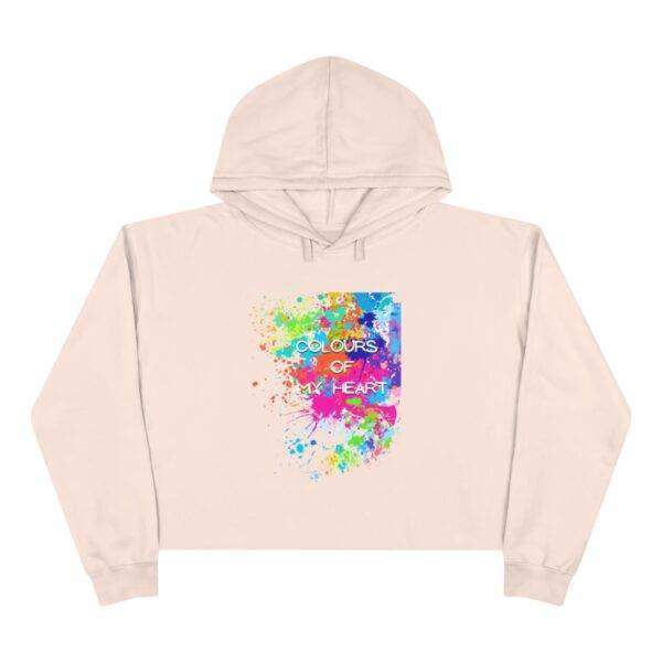 Woman Colour Off My Heart Crop Hoodie - Image 2
