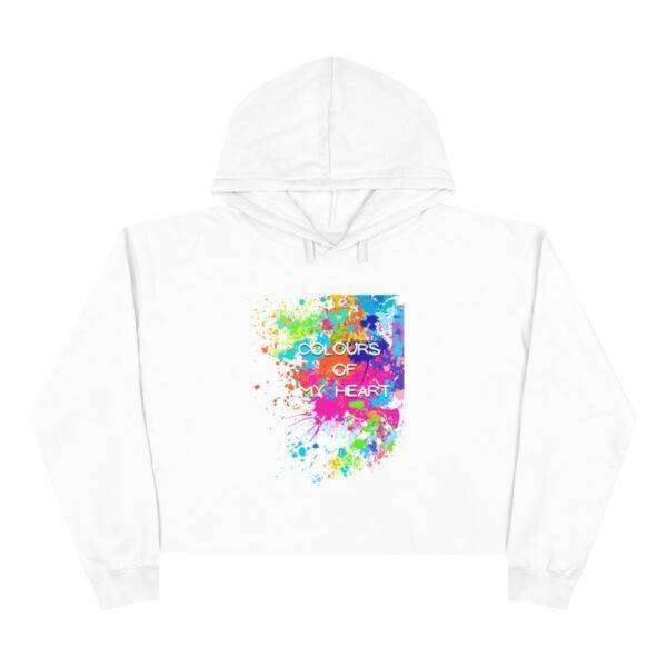 Woman Colour Off My Heart Crop Hoodie - Image 4