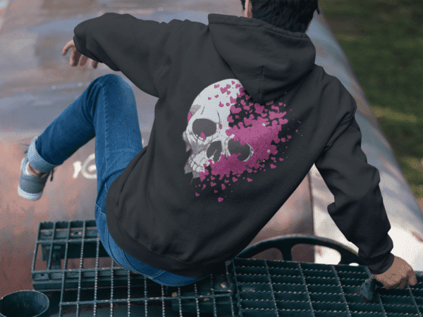 Amazing Men Skull Hearts Hoodie - Image 13
