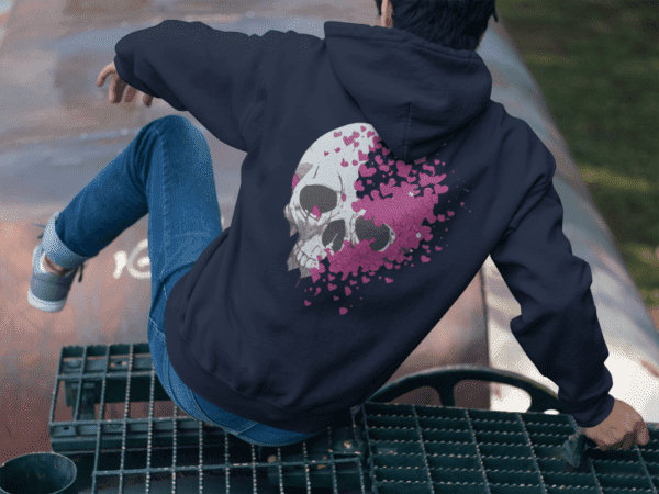 Amazing Men Skull Hearts Hoodie - Image 17
