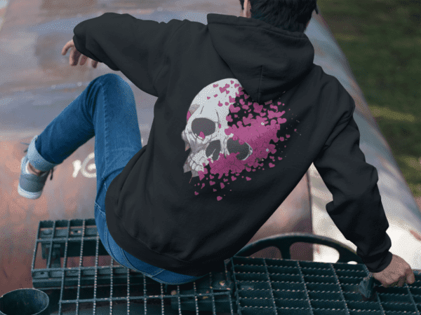Amazing Men Skull Hearts Hoodie