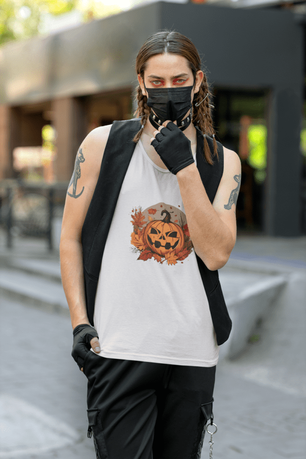 Unisex Pumpkin Tank - Image 5