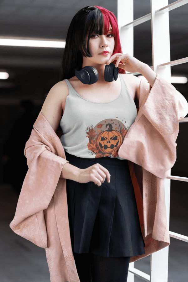 Unisex Pumpkin Tank - Image 6