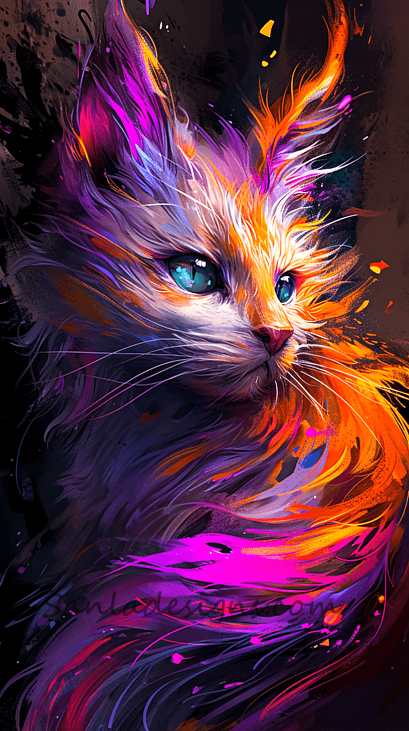 Colourful Cat Wallpapers - Image 12