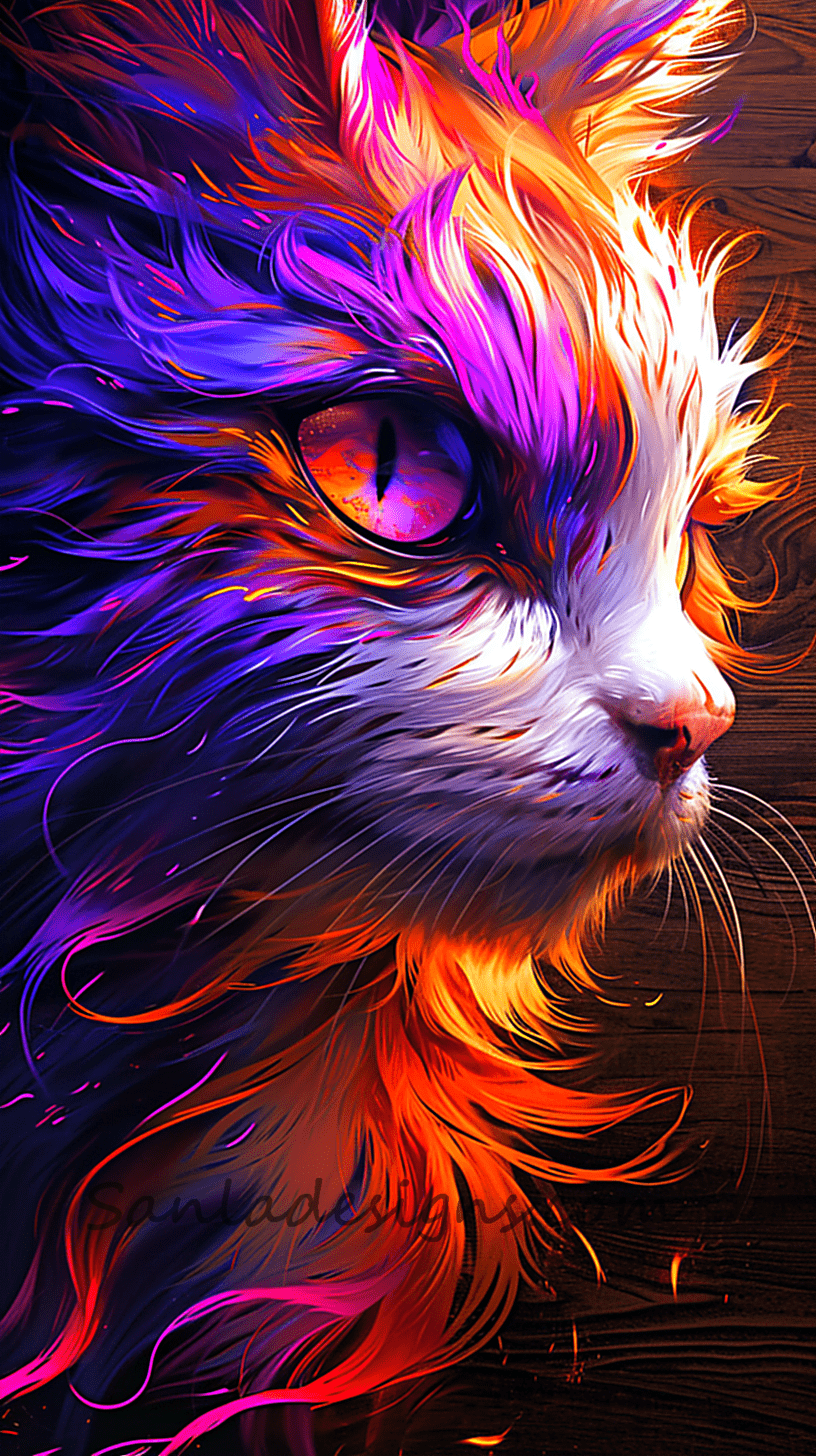 Colourful Cat Wallpapers - Image 9