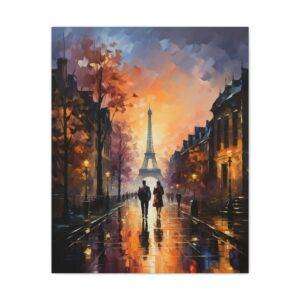 Couple Walk Paris Painting