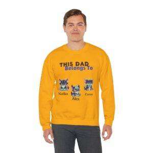 Colorful Personalized Father's Day Crewneck Sweatshirt