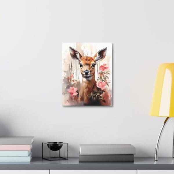 New Deer In Woods Canvas Poster - Image 7